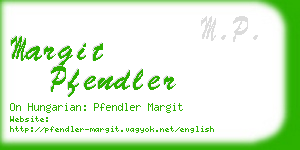 margit pfendler business card